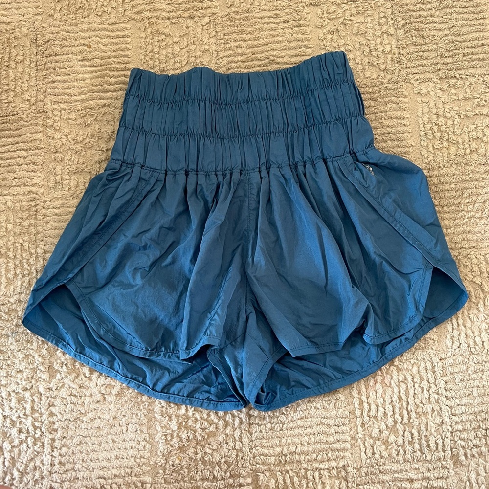 Free people blue running shorts